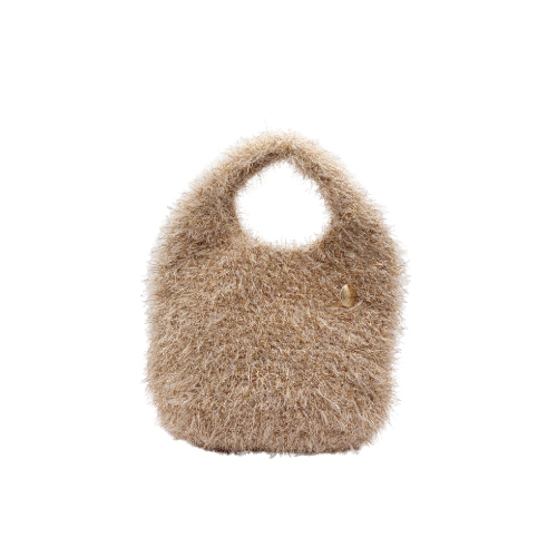 シャイニーニットバッグ　Gold